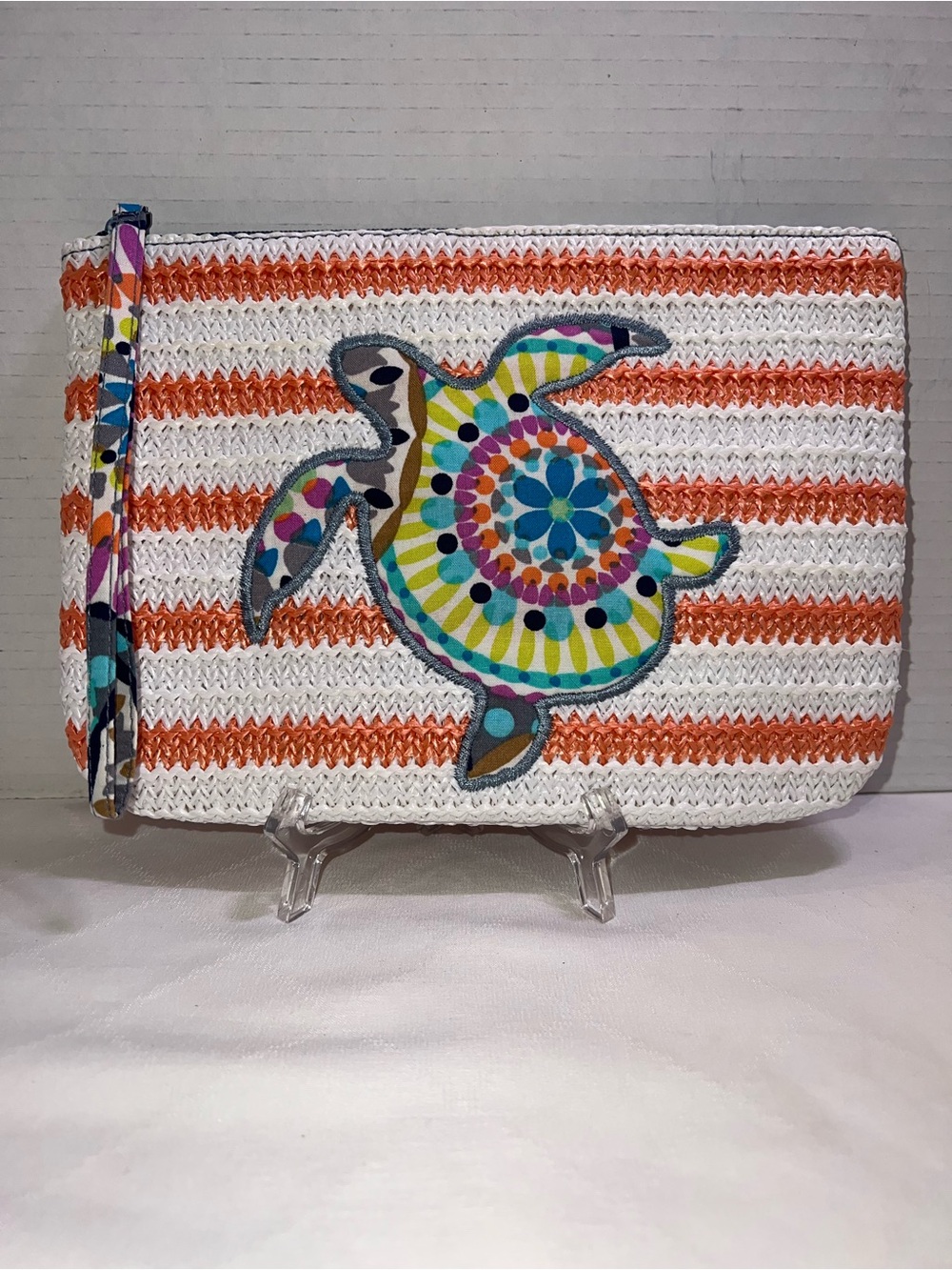 Vera Bradley Sunny Medallion Straw Wristlet NEW
